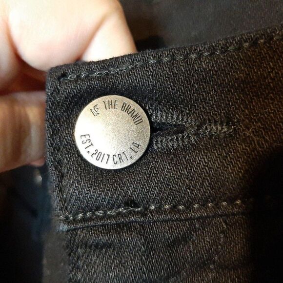 LF The Brand Distressed Black Skinny Jeans sz 24 - Picture 4 of 6